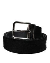 Dolce & Gabbana Black Cotton Silver Tone Metal Buckle Belt -   -  Dolce & Gabbana.
