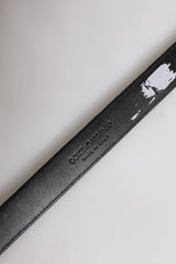 Dolce & Gabbana Black Leather Metal Buckle Classic Belt -   -  Dolce & Gabbana.