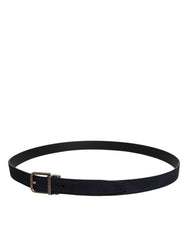 Dolce & Gabbana Black Goat Leather Metal Buckle Classic Belt -   -  Dolce & Gabbana.