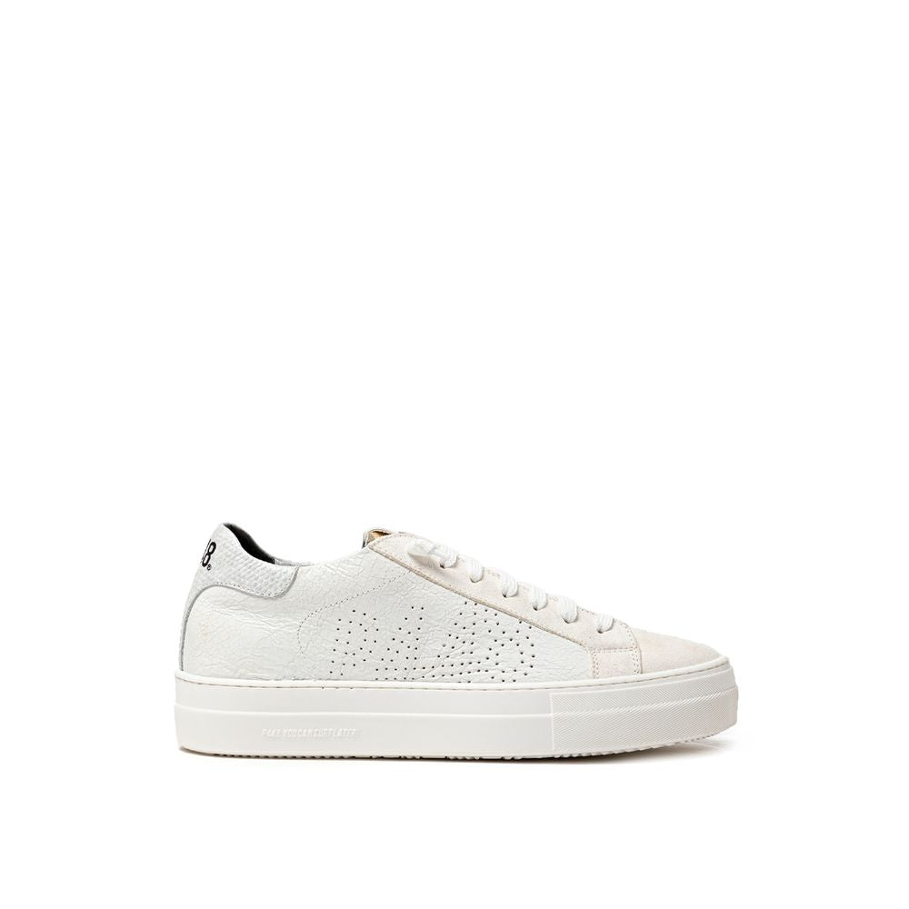 P448 White Leather Sneaker -   -  P448.