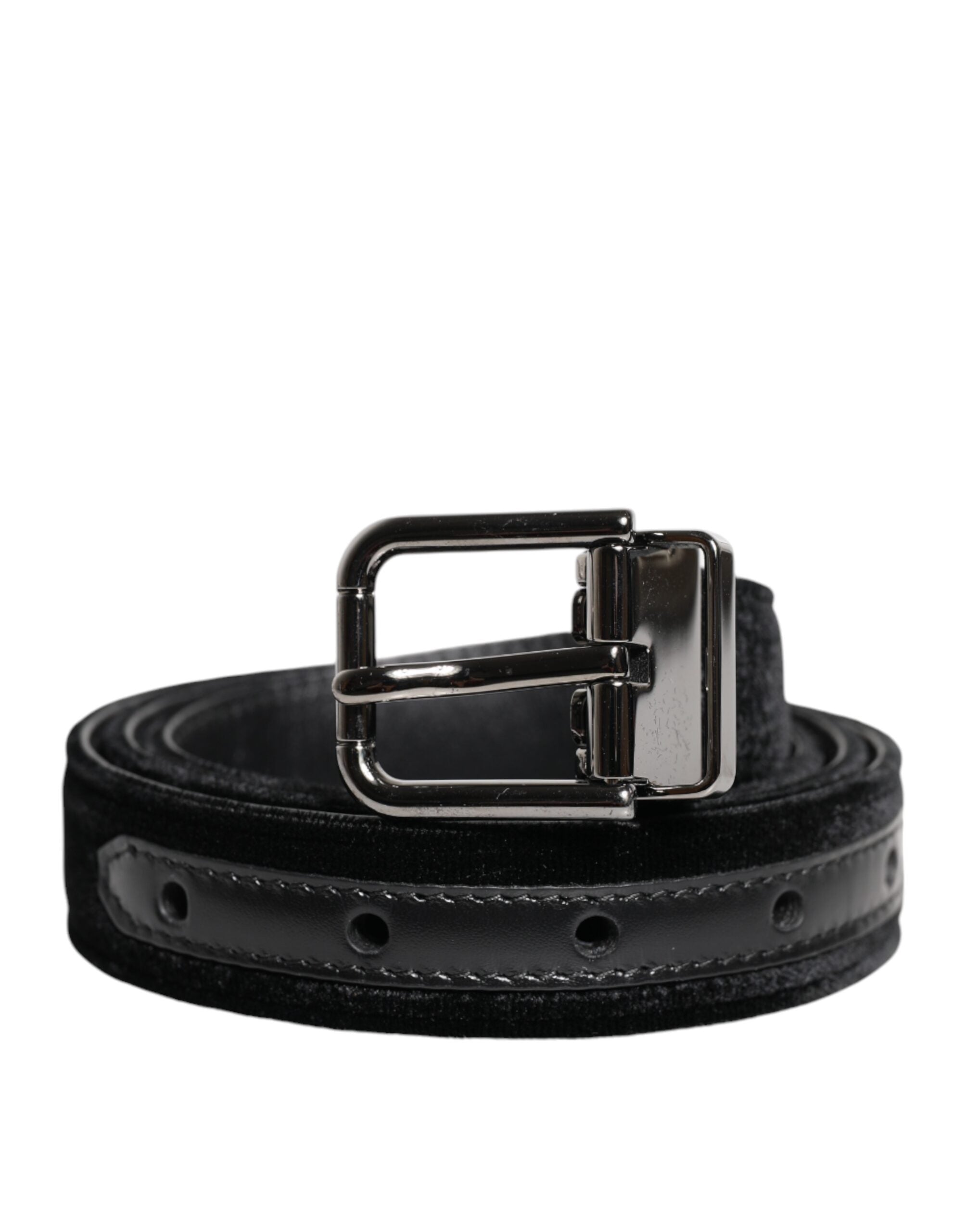Dolce & Gabbana Black Leather Metal Buckle Classic Belt -   -  Dolce & Gabbana.