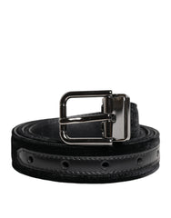 Dolce & Gabbana Black Leather Metal Buckle Classic Belt -   -  Dolce & Gabbana.