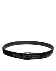 Dolce & Gabbana Black Leather Metal Buckle Classic Belt -   -  Dolce & Gabbana.