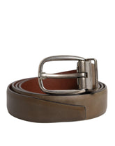 Dolce & Gabbana Brown Leather Classic Metal Logo Buckle Belt -   -  Dolce & Gabbana.
