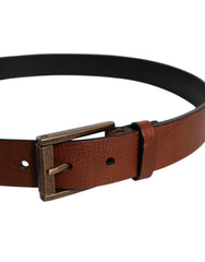 Dolce & Gabbana Brown Calf Leather Classic Metal Buckle Belt -   -  Dolce & Gabbana.