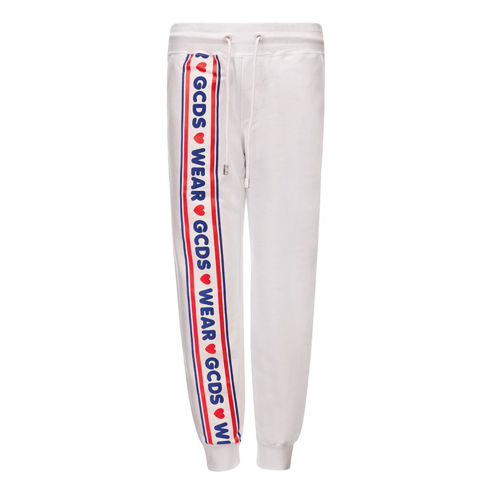 GCDS White Cotton Joggers Workout Pant -   -  GCDS.