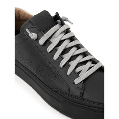 P448 Black Leather Sneaker -   -  P448.