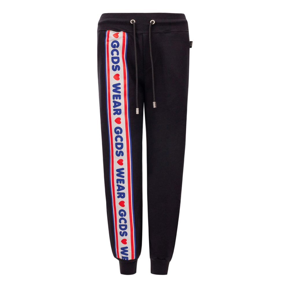 GCDS Black Cotton Joggers Workout Pant -   -  GCDS.