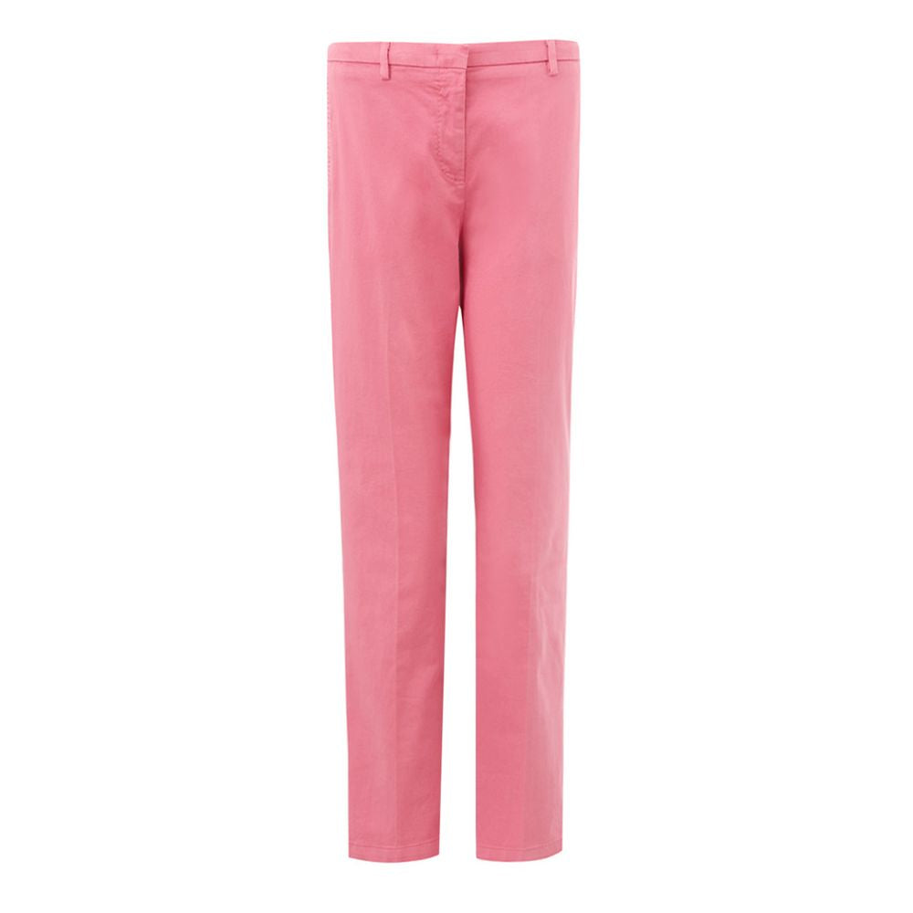 Lardini Elegant Cotton Pink Trousers for Sophisticated Style -   -  Lardini.