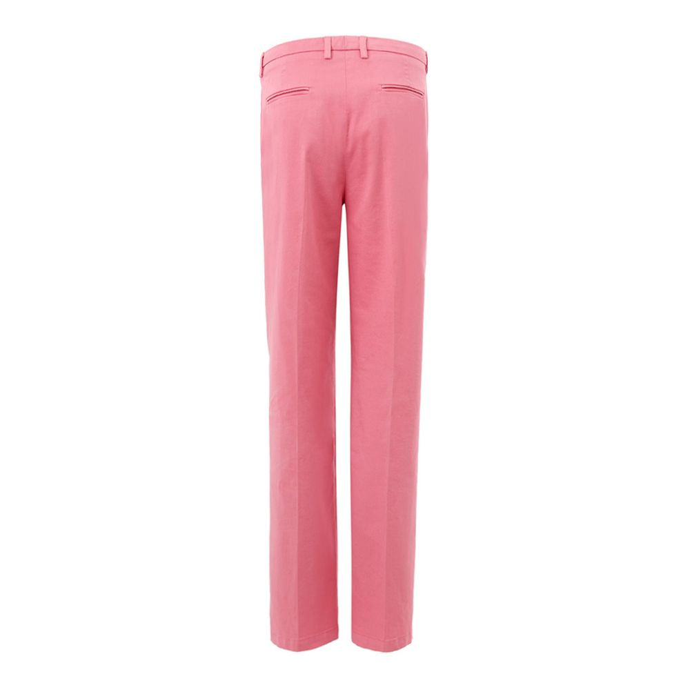 Lardini Elegant Cotton Pink Trousers for Sophisticated Style -   -  Lardini. Lardini Elegant Cotton Pink Trousers for Sophisticated Style -   -  Lardini.