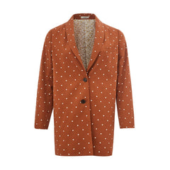 Lardini Chic Cotton Brown Jacket for the Modern Woman -   -  Lardini.