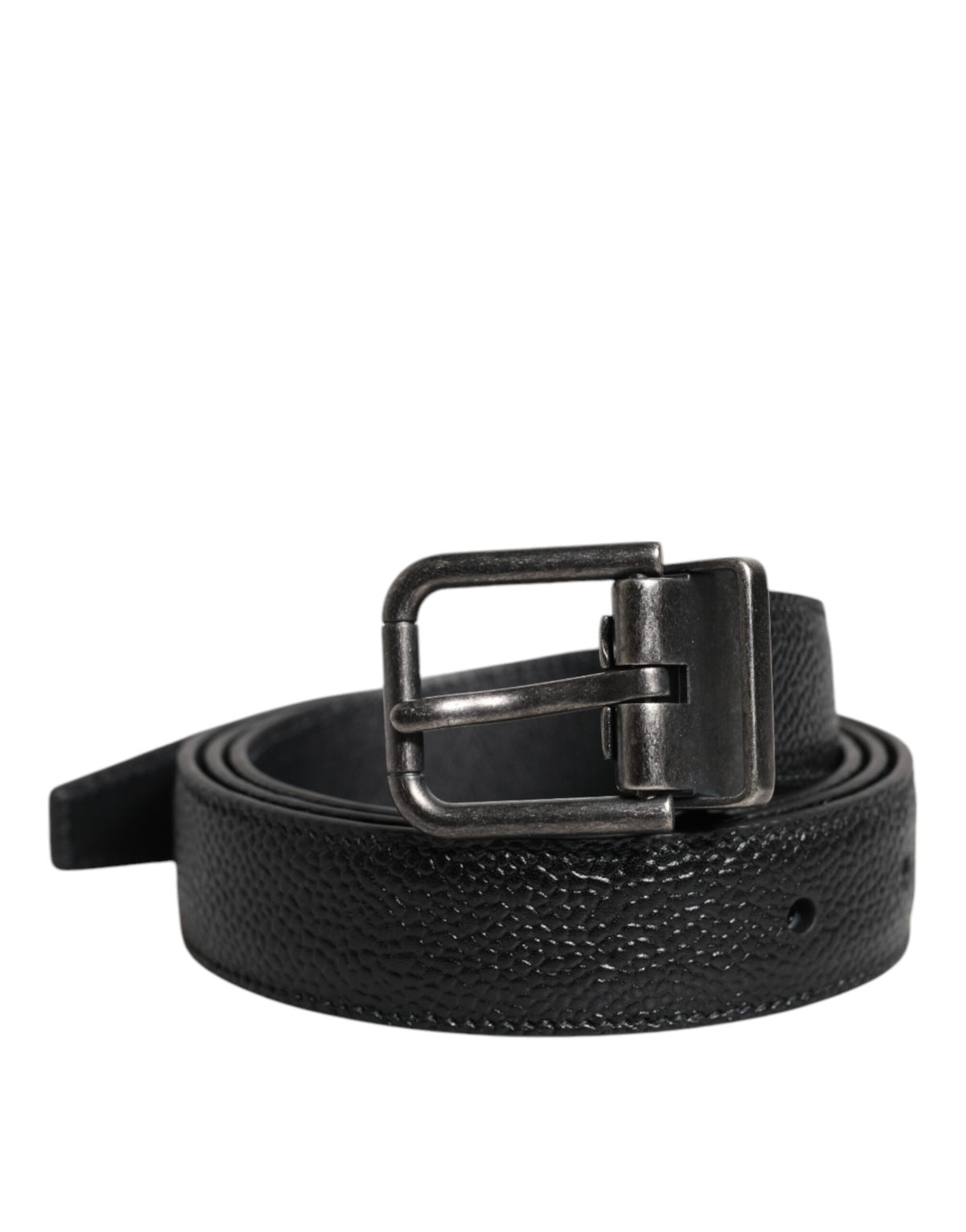 Dolce & Gabbana Black Calf Leather Classic Metal Buckle Belt -   -  Dolce & Gabbana.