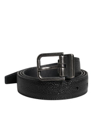 Dolce & Gabbana Black Calf Leather Classic Metal Buckle Belt -   -  Dolce & Gabbana.