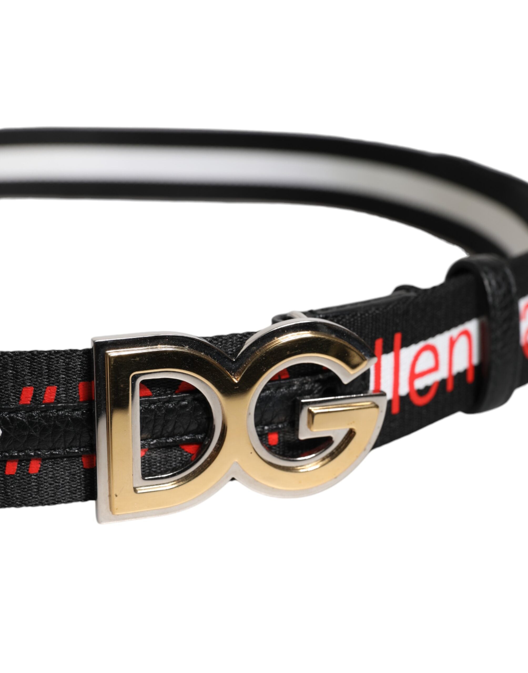 Dolce & Gabbana Black White Printed Metal Logo Buckle Belt -   -  Dolce & Gabbana. Dolce & Gabbana Black White Printed Metal Logo Buckle Belt -   -  Dolce & Gabbana.