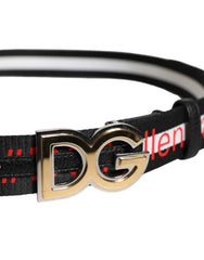 Dolce & Gabbana Black White Printed Metal Logo Buckle Belt -   -  Dolce & Gabbana.