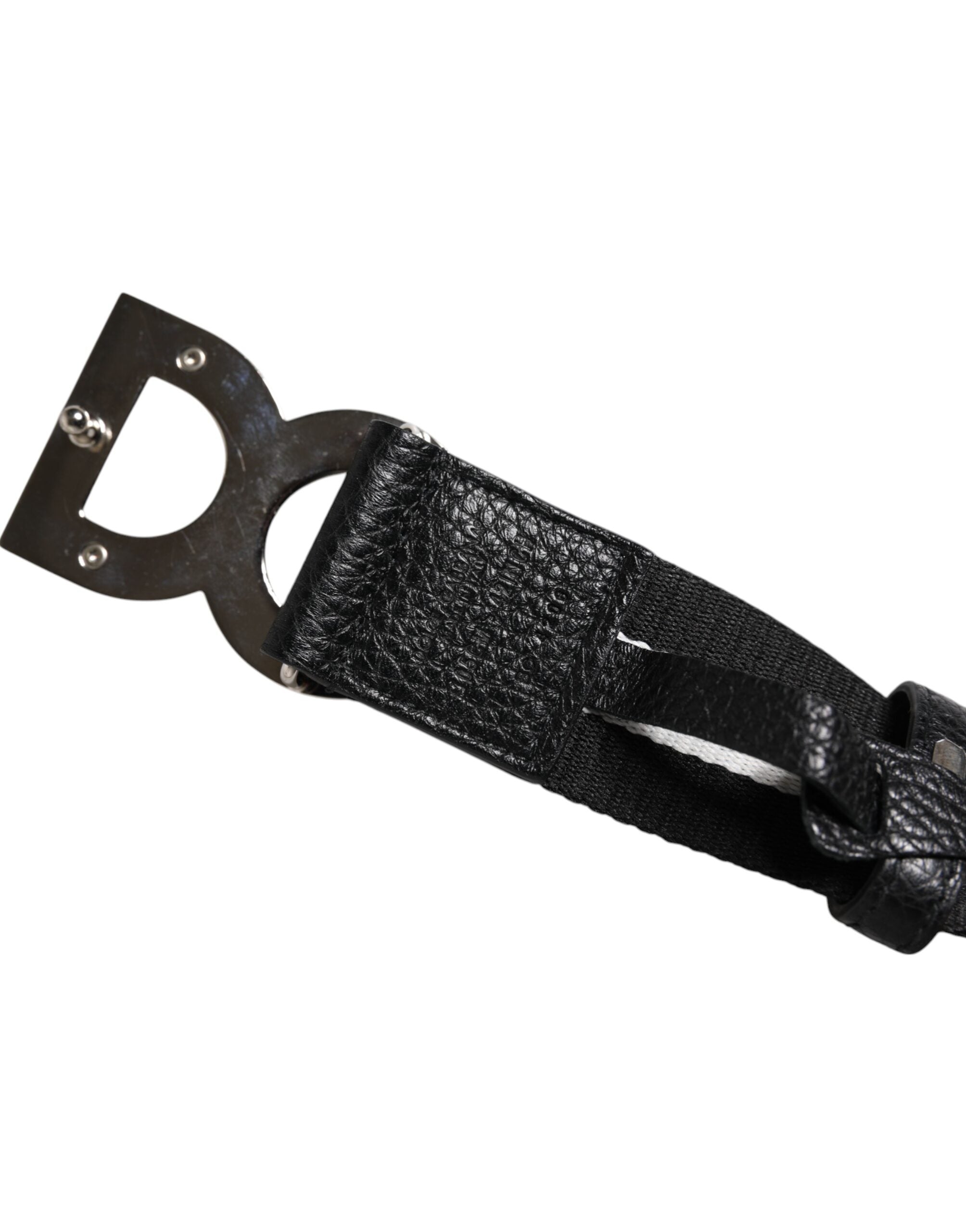 Dolce & Gabbana Black White Printed Metal Logo Buckle Belt -   -  Dolce & Gabbana. Dolce & Gabbana Black White Printed Metal Logo Buckle Belt -   -  Dolce & Gabbana.
