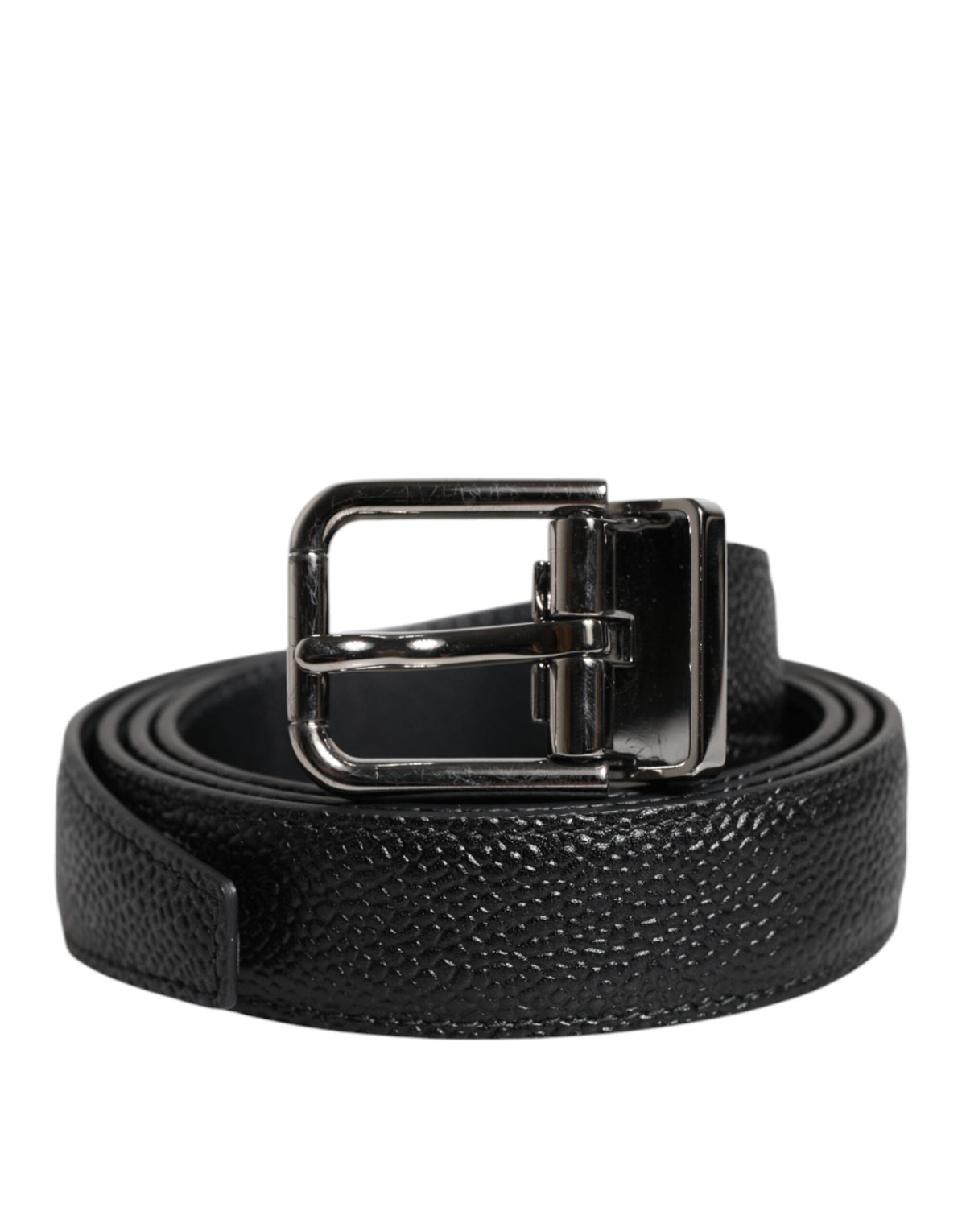 Dolce & Gabbana Black Calf Leather Classic Metal Buckle Belt -   -  Dolce & Gabbana.