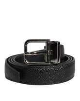 Dolce & Gabbana Black Calf Leather Classic Metal Buckle Belt -   -  Dolce & Gabbana.