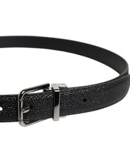 Dolce & Gabbana Black Calf Leather Classic Metal Buckle Belt -   -  Dolce & Gabbana.
