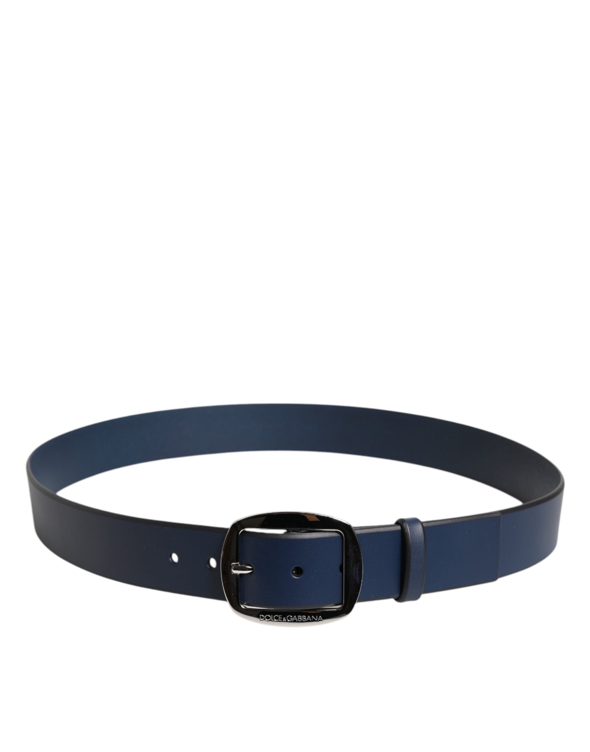 Dolce & Gabbana Blue Calf Leather Classic Metal Buckle Belt -   -  Dolce & Gabbana. Dolce & Gabbana Blue Calf Leather Classic Metal Buckle Belt -   -  Dolce & Gabbana.