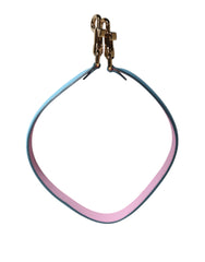 Dolce & Gabbana Pink Blue Leather Handle Bag Shoulder Strap -   -  Dolce & Gabbana.