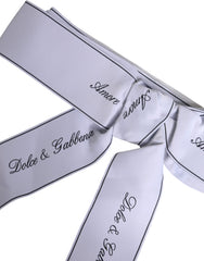 Dolce & Gabbana White Waist Ribbon Wide Bow Logo Belt -   -  Dolce & Gabbana.