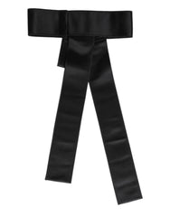 Dolce & Gabbana Black Satin Wide Waist Belt -   -  Dolce & Gabbana.