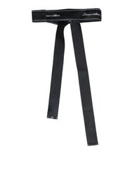 Dolce & Gabbana Black Waist Ribbon Wide Bow Logo Belt -   -  Dolce & Gabbana.