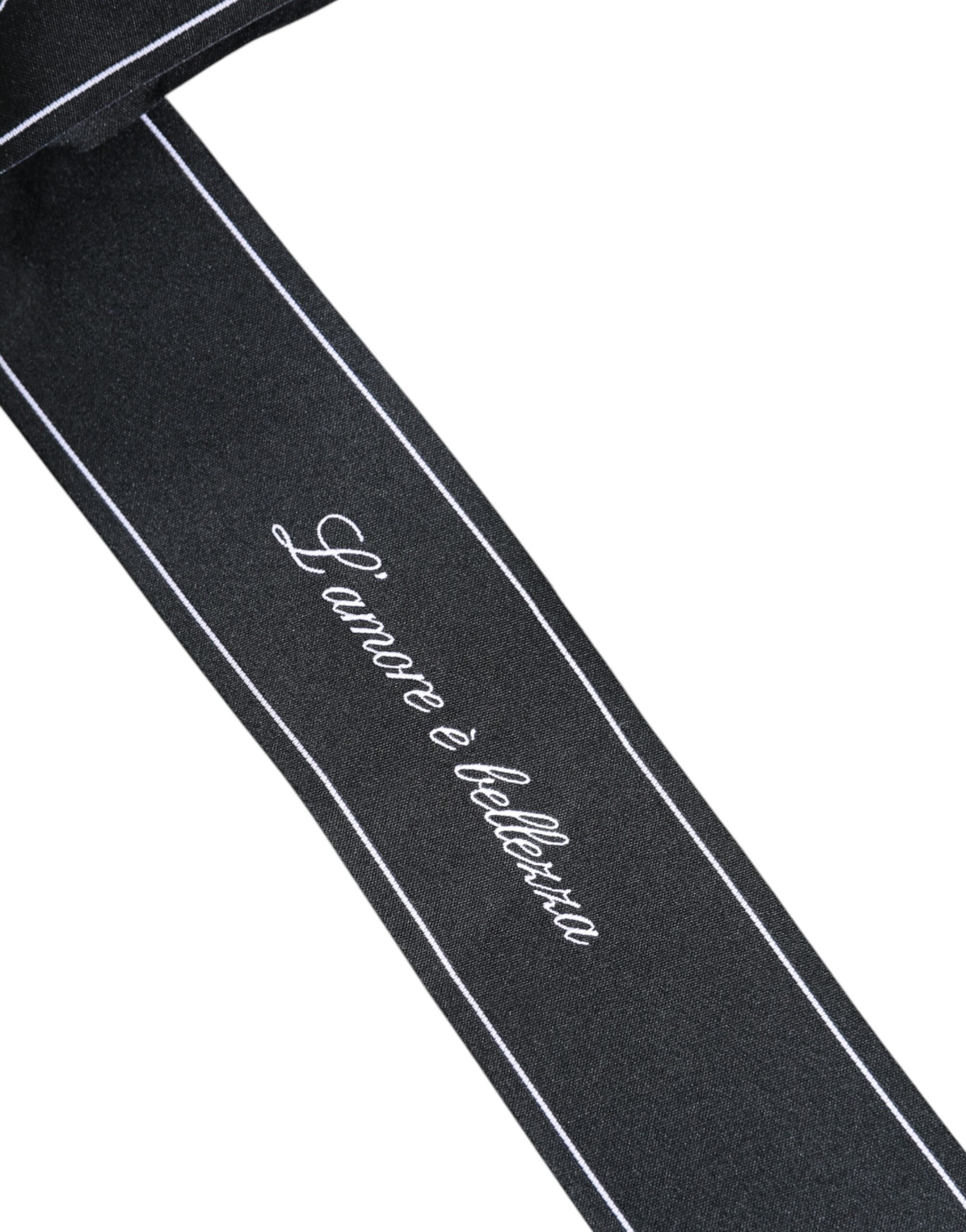 Dolce & Gabbana Black Waist Ribbon Wide Bow Logo Belt -   -  Dolce & Gabbana. Dolce & Gabbana Black Waist Ribbon Wide Bow Logo Belt -   -  Dolce & Gabbana.