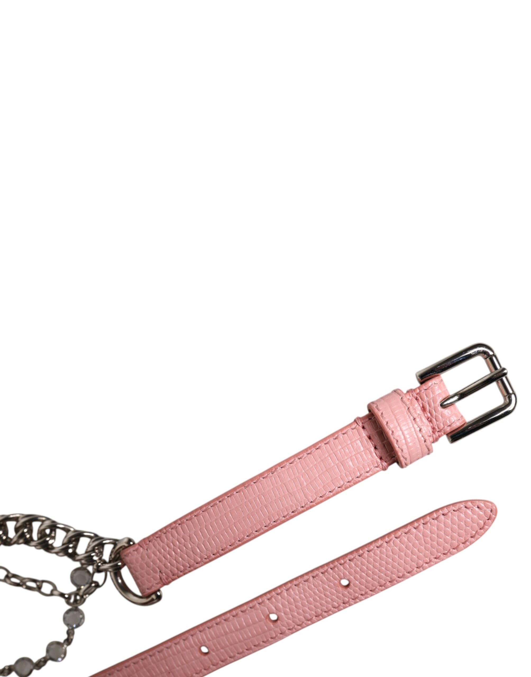Dolce & Gabbana Pink Embelished Roses Textured Leather Belt -   -  Dolce & Gabbana. Dolce & Gabbana Pink Embelished Roses Textured Leather Belt -   -  Dolce & Gabbana.