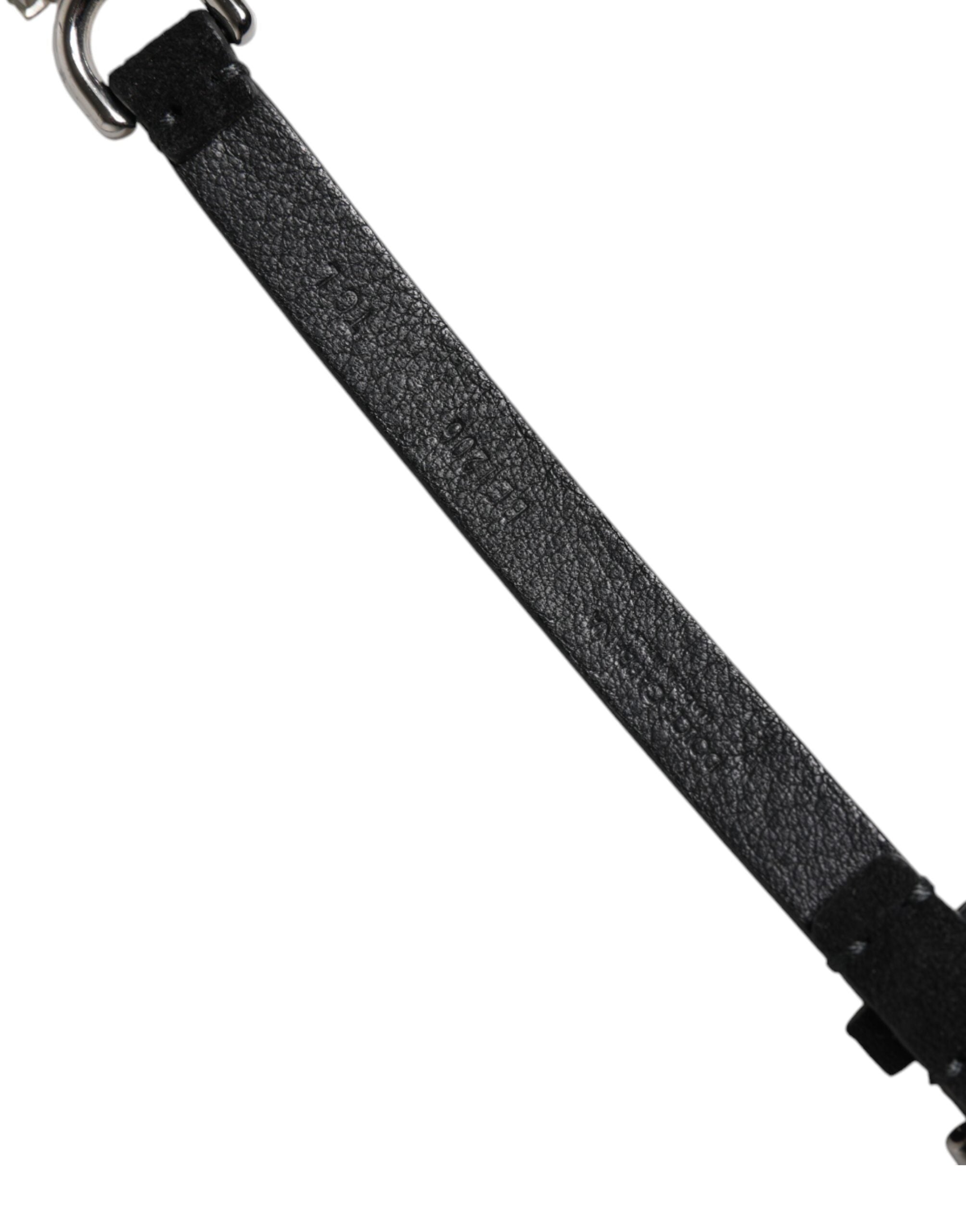 Dolce & Gabbana Black Leather Daisy Crystal Embellish Waist Belt -   -  Dolce & Gabbana. Dolce & Gabbana Black Leather Daisy Crystal Embellish Waist Belt -   -  Dolce & Gabbana.