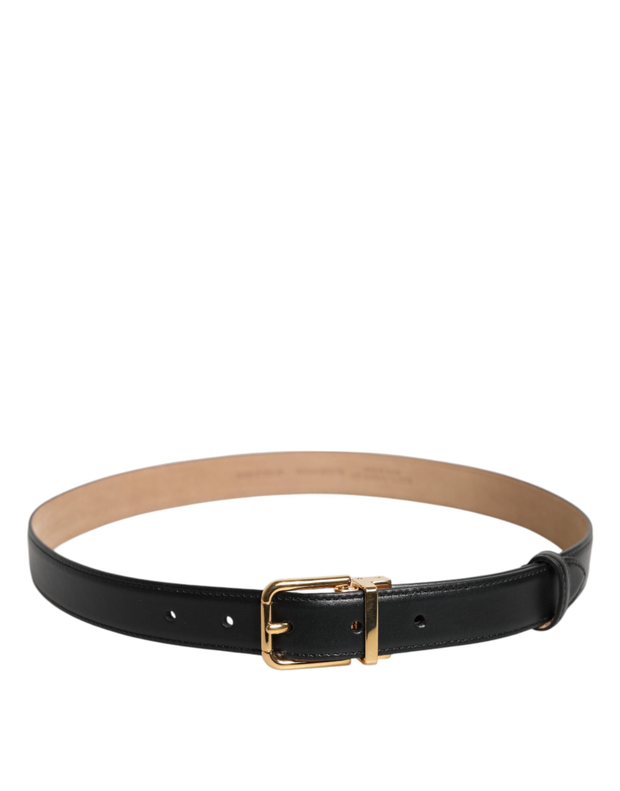 Dolce & Gabbana Black Leather Logo Metal Waist Buckle Belt -   -  Dolce & Gabbana. Dolce & Gabbana Black Leather Logo Metal Waist Buckle Belt -   -  Dolce & Gabbana.