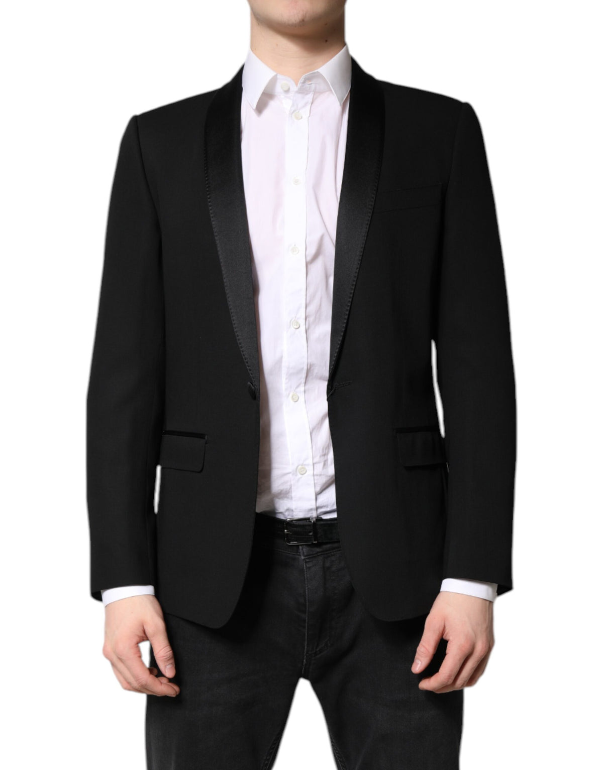 Dolce & Gabbana Black Single Breasted Men Coat MARTINI Blazer -   -  Dolce & Gabbana.