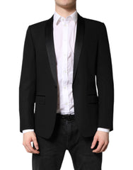 Dolce & Gabbana Black Single Breasted Men Coat MARTINI Blazer -   -  Dolce & Gabbana.