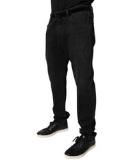 Dolce & Gabbana Black Cotton Skinny Men Denim Jeans -   -  Dolce & Gabbana.