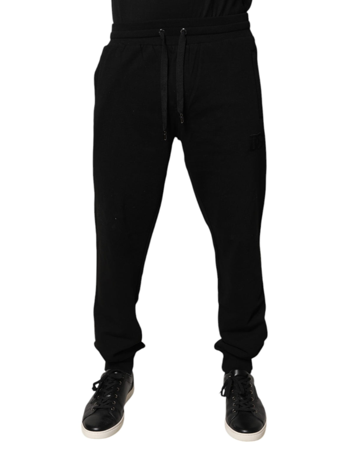 Dolce & Gabbana Black Cotton Mid Waist Jogger Sweatpants Pants -   -  Dolce & Gabbana.