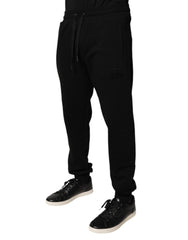 Dolce & Gabbana Black Cotton Mid Waist Jogger Sweatpants Pants -   -  Dolce & Gabbana.