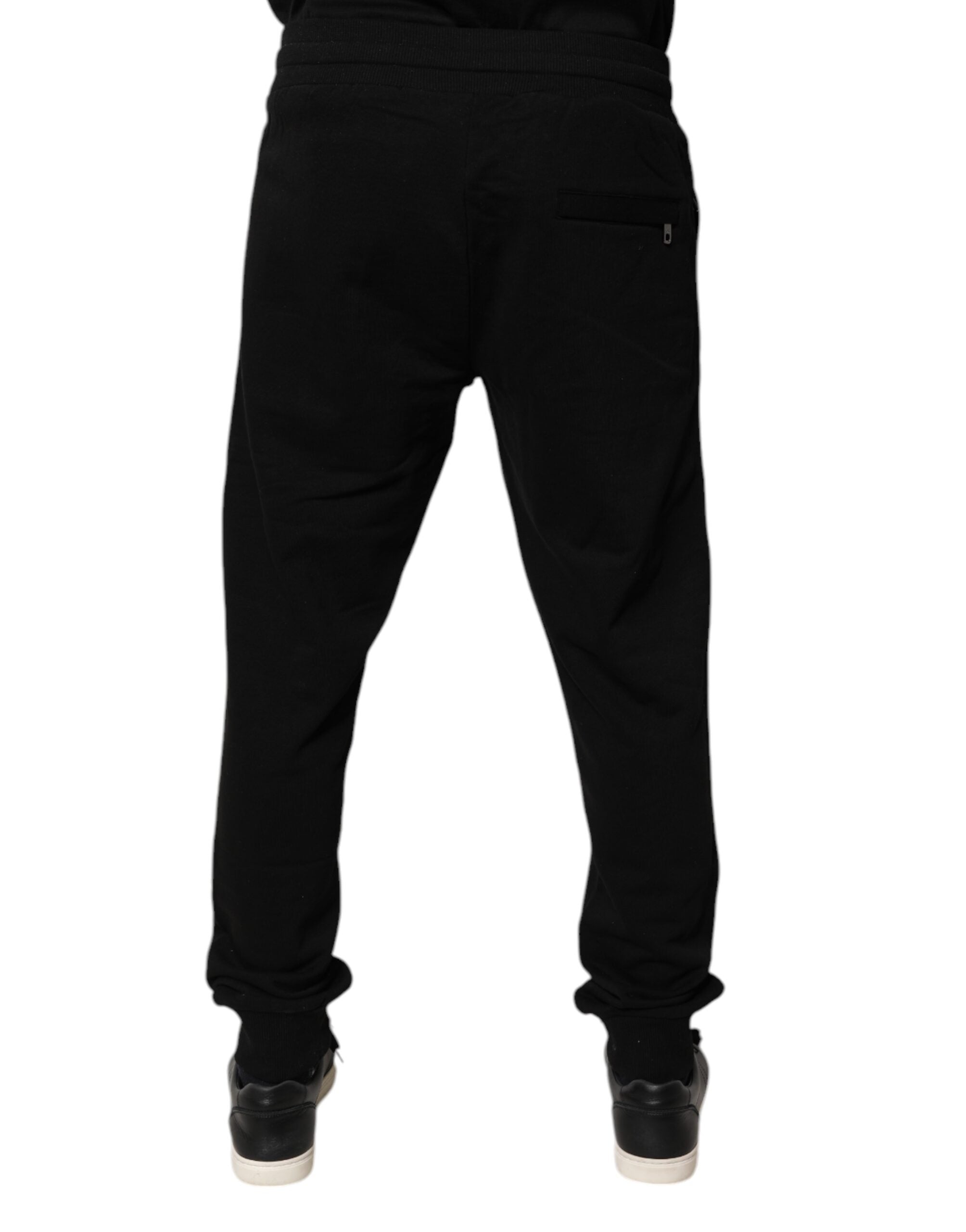 Dolce & Gabbana Black Cotton Mid Waist Jogger Sweatpants Pants -   -  Dolce & Gabbana. Dolce & Gabbana Black Cotton Mid Waist Jogger Sweatpants Pants -   -  Dolce & Gabbana.