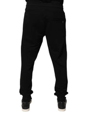 Dolce & Gabbana Black Cotton Mid Waist Jogger Sweatpants Pants -   -  Dolce & Gabbana.