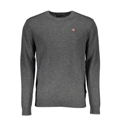 Napapijri Gray Wool Men Sweater -   -  Napapijri.