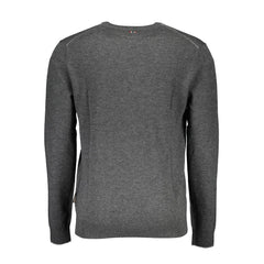 Napapijri Gray Wool Men Sweater -   -  Napapijri.