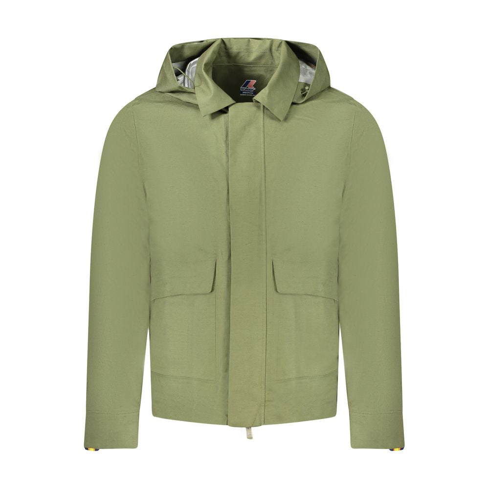 K-WAY Green Linen Men Jacket -   -  K-WAY.