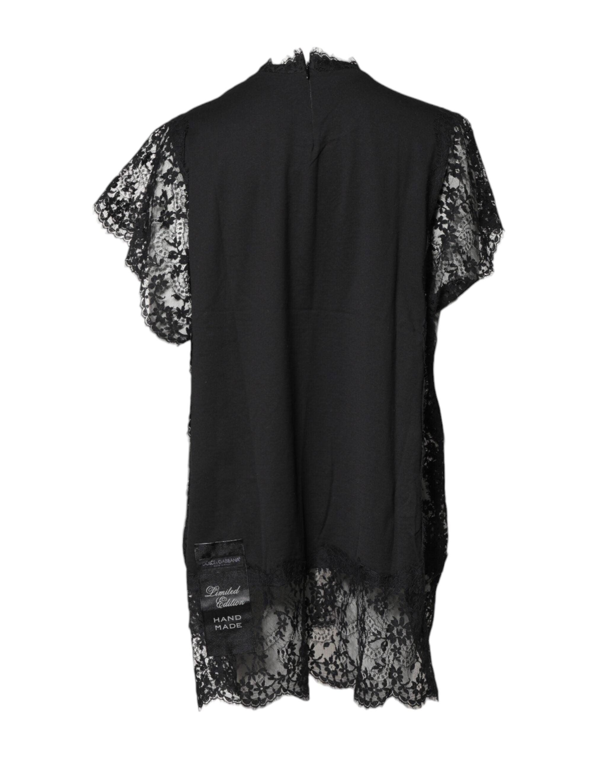 Dolce & Gabbana Black Lace Sheer Sacred Heart Crew Neck Top -   -  Dolce & Gabbana. Dolce & Gabbana Black Lace Sheer Sacred Heart Crew Neck Top -   -  Dolce & Gabbana.