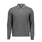 U.S. POLO ASSN. Gray Cotton Men Polo Shirt -   -  U.S. POLO ASSN..
