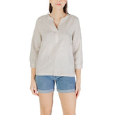 Street One Beige Linen Blouse -   -  Street One.