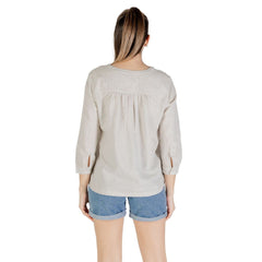 Street One Beige Linen Blouse -   -  Street One.