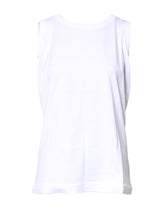 Dolce & Gabbana White Cotton Sleeveless Crew Neck T-shirt -   -  Dolce & Gabbana.