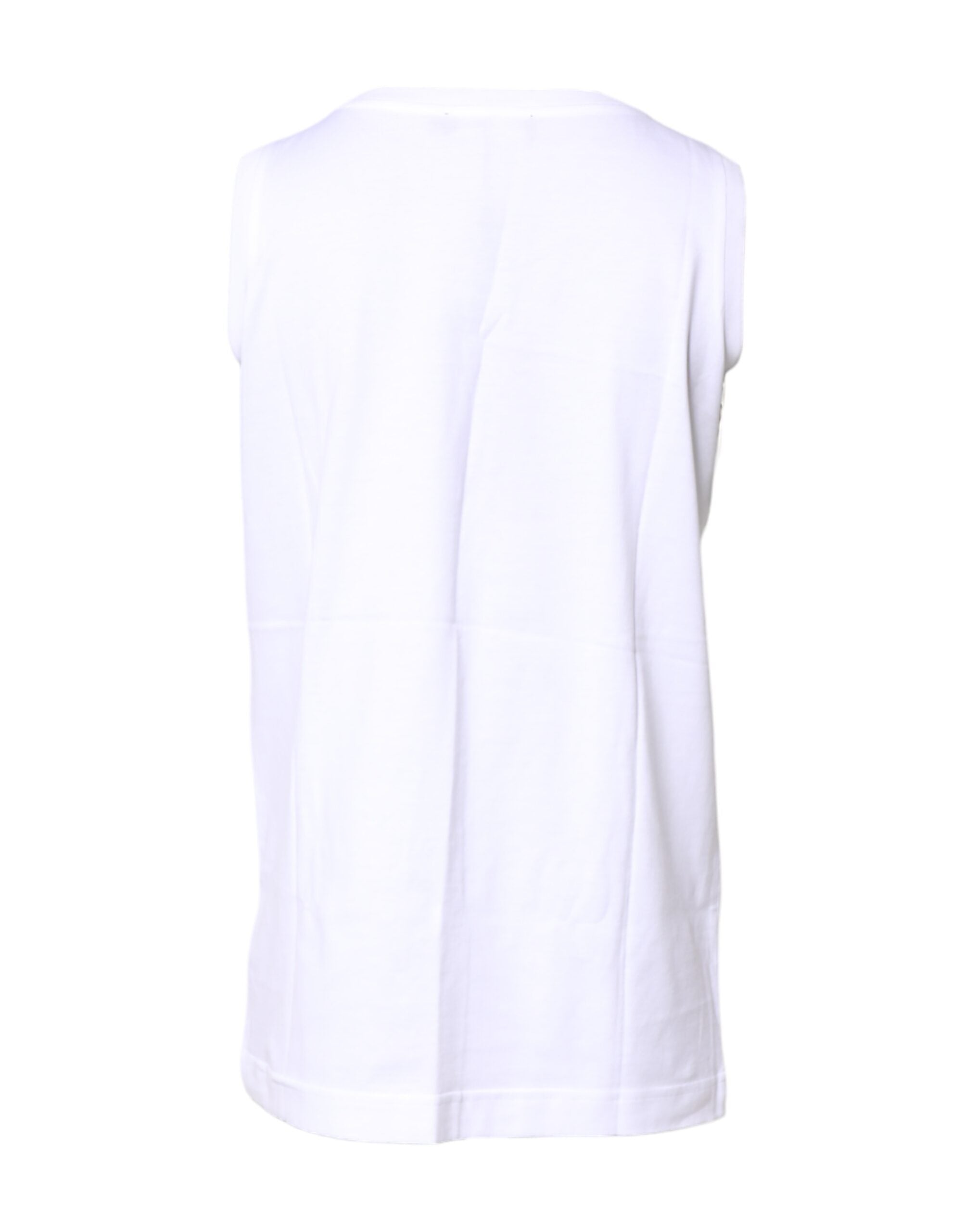Dolce & Gabbana White Cotton Sleeveless Crew Neck T-shirt -   -  Dolce & Gabbana. Dolce & Gabbana White Cotton Sleeveless Crew Neck T-shirt -   -  Dolce & Gabbana.