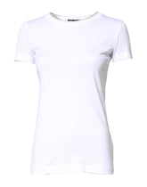 Dolce & Gabbana White Cotton Crew Neck Short Sleeves T-shirt -   -  Dolce & Gabbana.