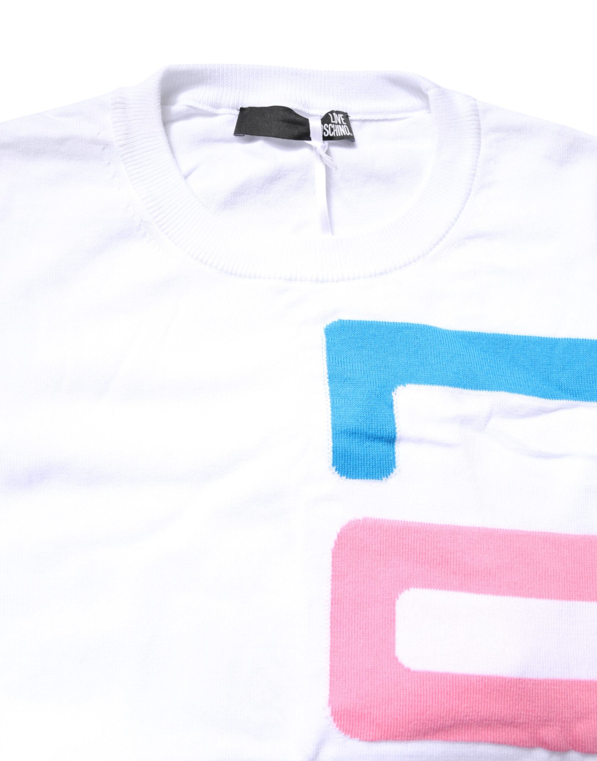 Love Moschino White Graphic Print Cotton Long Sleeves T-shirt -   -  Love Moschino. Love Moschino White Graphic Print Cotton Long Sleeves T-shirt -   -  Love Moschino.